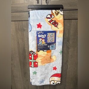 New Bluey & Bingo Christmas Gifts Blue Plush 40" x 50" Preschool Throw Blanket